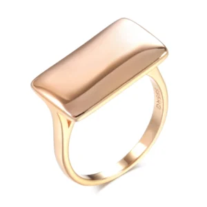 gold square dangle ring