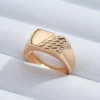 Glossy Square Luxury Ring - Rose Gold & Zircon - Image 3