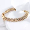 Unique Link Vintage Luxury Bracelet – Rose Gold & Zircon - Image 3